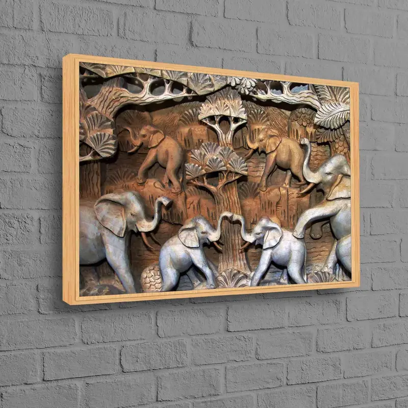 Zarif 3D Fil Heykeli Kanvas Tablo - Ev Dekorasyonu