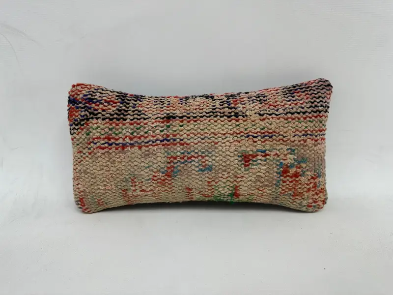 Turkish Pillow, Vintage Kilim Throw Pillow, Nautical Throw Pillow Sham, Gift Pillow, 8x16 Blue Cushion Case, Christmas Cushion, Cushion - 1
