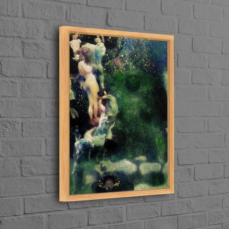 Lienzo de filosofía de Gustav Klimt: reproducción moderna del Art Nouveau