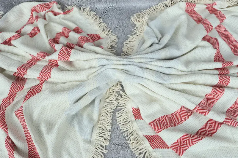 Fouta towel, Valentines Day Gift For Him, Travel Towel, 64x64 Cotton Round Diamond Towel, Handwoven Turkish bath towel, Bath towel, Beach Towel Gift - 7