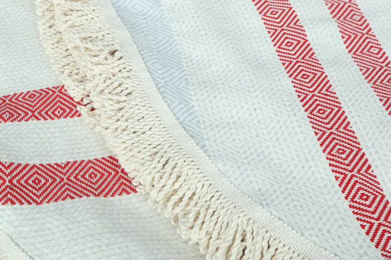 Fouta towel, Valentines Day Gift For Him, Travel Towel, 64x64 Cotton Round Diamond Towel, Handwoven Turkish bath towel, Bath towel, Beach Towel Gift - 5
