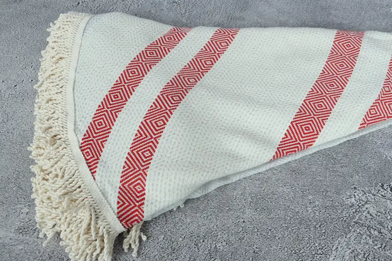 Fouta towel, Valentines Day Gift For Him, Travel Towel, 64x64 Cotton Round Diamond Towel, Handwoven Turkish bath towel, Bath towel, Beach Towel Gift - 4