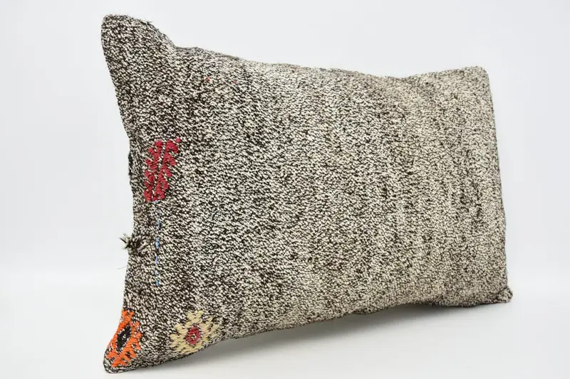 Pillow, Vintage Kilim Throw Pillow, 16x24 Brown Cushion Cover, Handmade Kilim Cushion, Custom Pillow Case, Accent Pillow Cover, Pillow for Sofa - 3