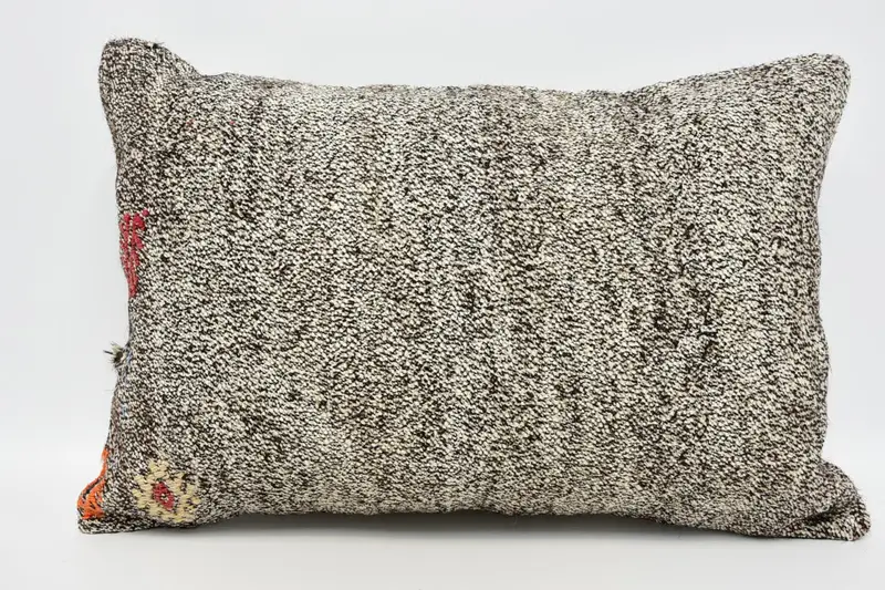Pillow, Vintage Kilim Throw Pillow, 16x24 Brown Cushion Cover, Handmade Kilim Cushion, Custom Pillow Case, Accent Pillow Cover, Pillow for Sofa - 1