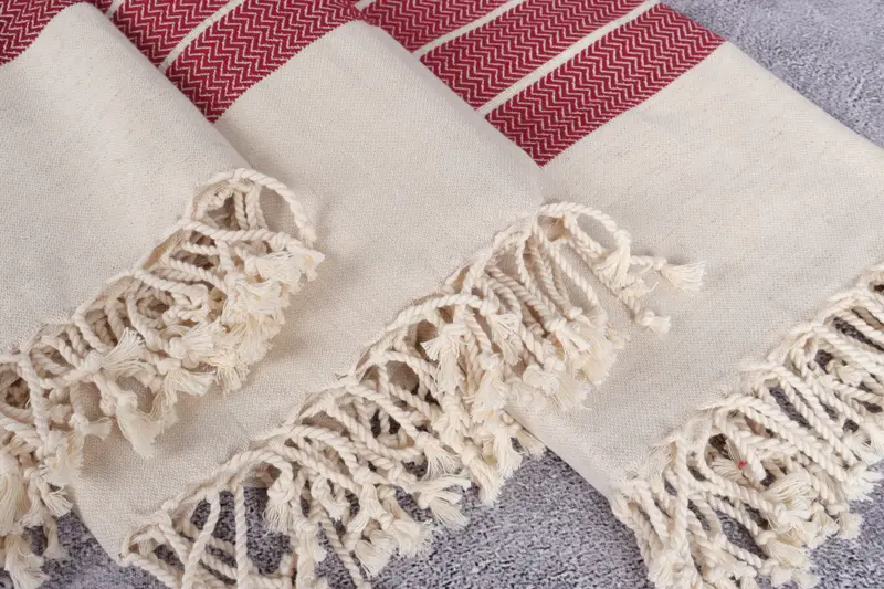 Grandma Gift, Fringed Turkish peshtemal beach towel USA, 68x40 Linen Zig zag Towel, Lightweight towel, Best Friend Gift, Bachelorette Party Favors - 5