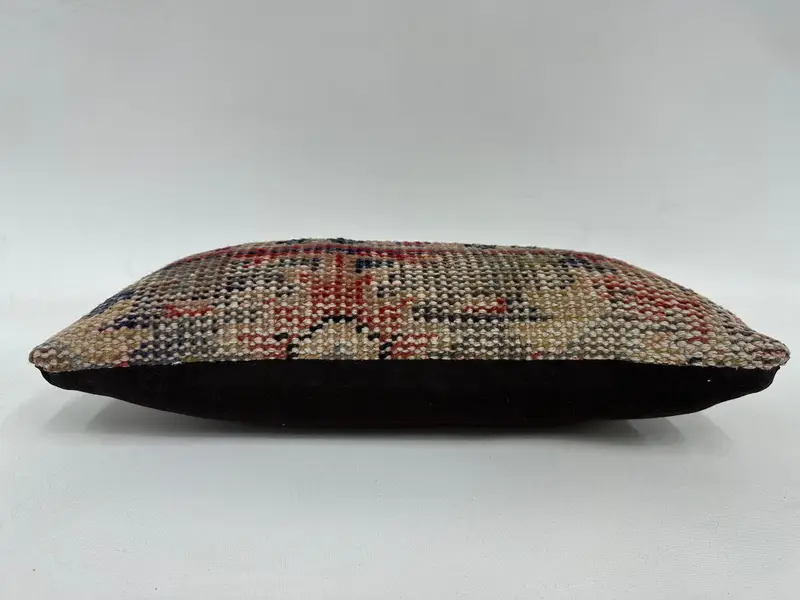 Cushion, Kilim Pillow, 8x16 Red Pillow Case, Turkish Pillow, Boho Throw Cushion Case, Boho Pillow Sham Cover, Handmade Throw Cushion Cover - 5