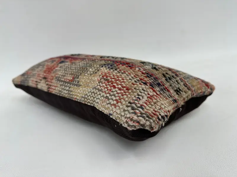 Cushion, Kilim Pillow, 8x16 Red Pillow Case, Turkish Pillow, Boho Throw Cushion Case, Boho Pillow Sham Cover, Handmade Throw Cushion Cover - 6