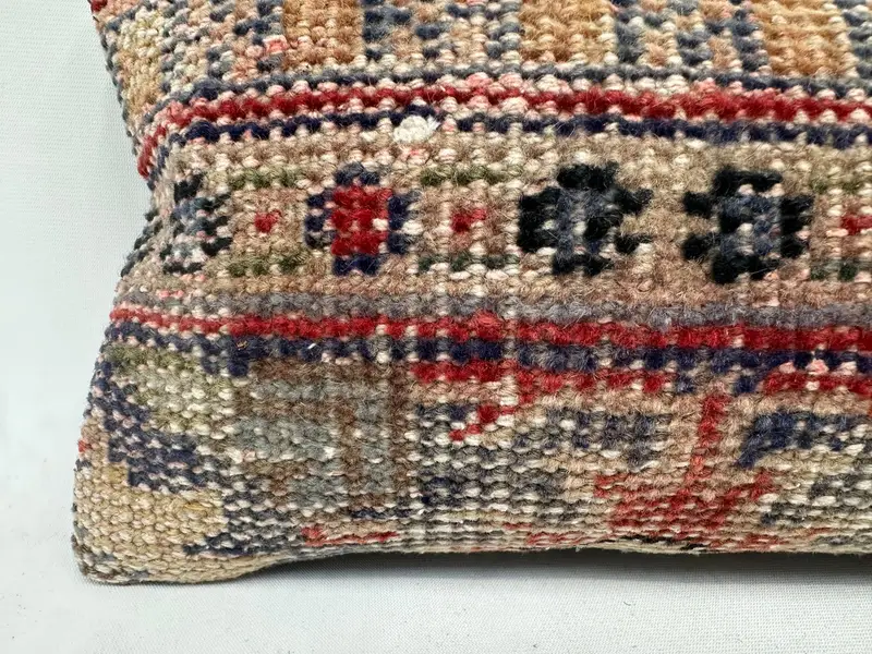 Cushion, Kilim Pillow, 8x16 Red Pillow Case, Turkish Pillow, Boho Throw Cushion Case, Boho Pillow Sham Cover, Handmade Throw Cushion Cover - 2