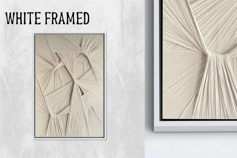 エレガントな抽象キャンバスプリント: トレンディ、ミニマル、芸術的な生地