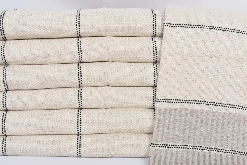 40x20 Linen Striped Towel, Summer Towel, Wedding Day Gift For Bride, Personalized Dish Towel, Bridesmaid Towel, Personalized Gift, Small Bath Towels - 2