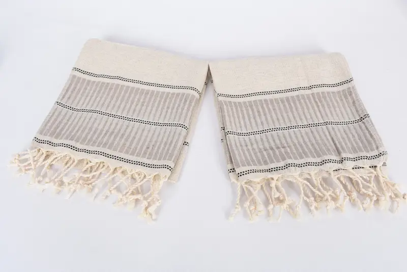 40x20 Linen Striped Towel, Summer Towel, Wedding Day Gift For Bride, Personalized Dish Towel, Bridesmaid Towel, Personalized Gift, Small Bath Towels - 6