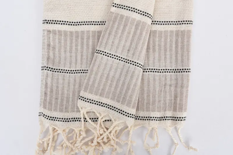 40x20 Linen Striped Towel, Summer Towel, Wedding Day Gift For Bride, Personalized Dish Towel, Bridesmaid Towel, Personalized Gift, Small Bath Towels - 8