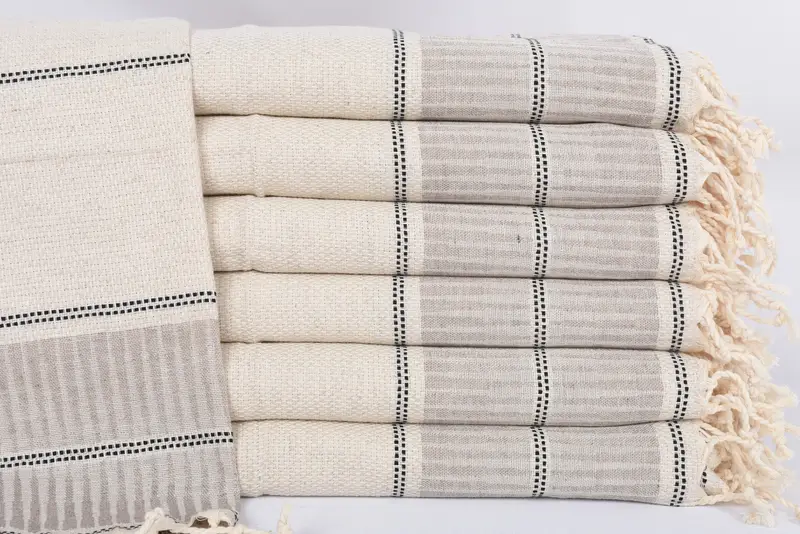 40x20 Linen Striped Towel, Summer Towel, Wedding Day Gift For Bride, Personalized Dish Towel, Bridesmaid Towel, Personalized Gift, Small Bath Towels - 1