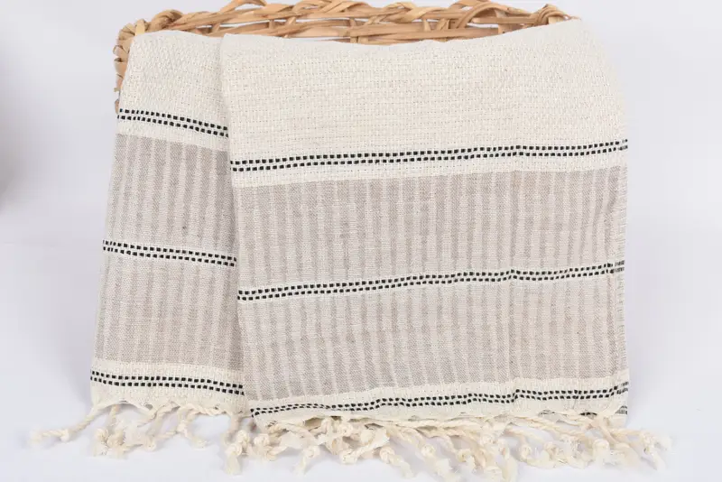 40x20 Linen Striped Towel, Summer Towel, Wedding Day Gift For Bride, Personalized Dish Towel, Bridesmaid Towel, Personalized Gift, Small Bath Towels - 5