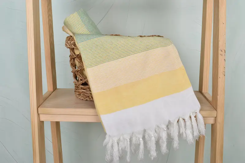 Turkish hand towel, Decorative Towel, Bachelorette Beach Towel, Christmas Favors, 68x40 Cotton Striped Towel, Bridal Shower Favors, Wedding Gift - 4