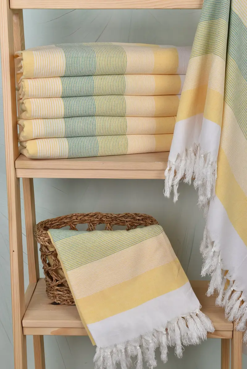 Turkish hand towel, Decorative Towel, Bachelorette Beach Towel, Christmas Favors, 68x40 Cotton Striped Towel, Bridal Shower Favors, Wedding Gift - 3