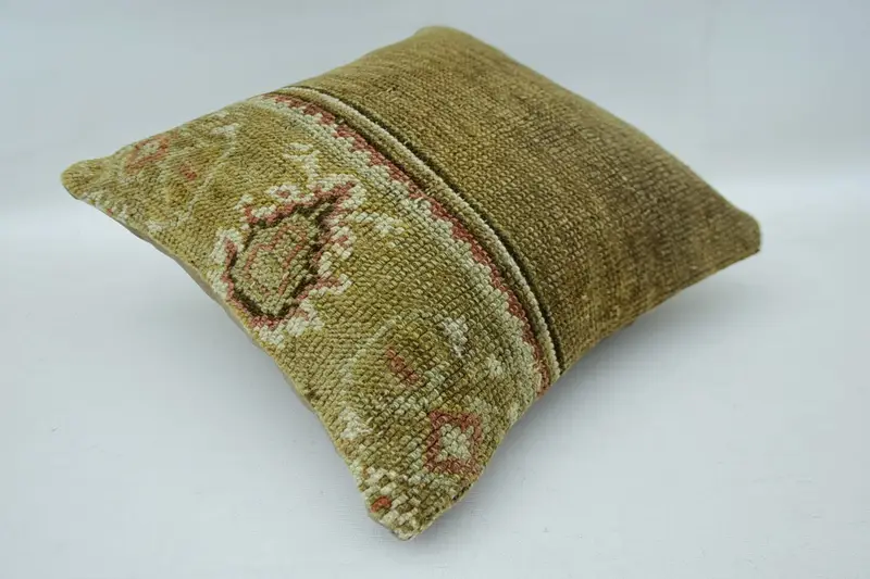 Car Cushion Case, Pillow Sham, Handmade Kilim Cushion, Pillow for Sofa, Art Deco Pillow Cover, Boho Pillow Sham Cover, 14x14 Brown Cushion Case - 6