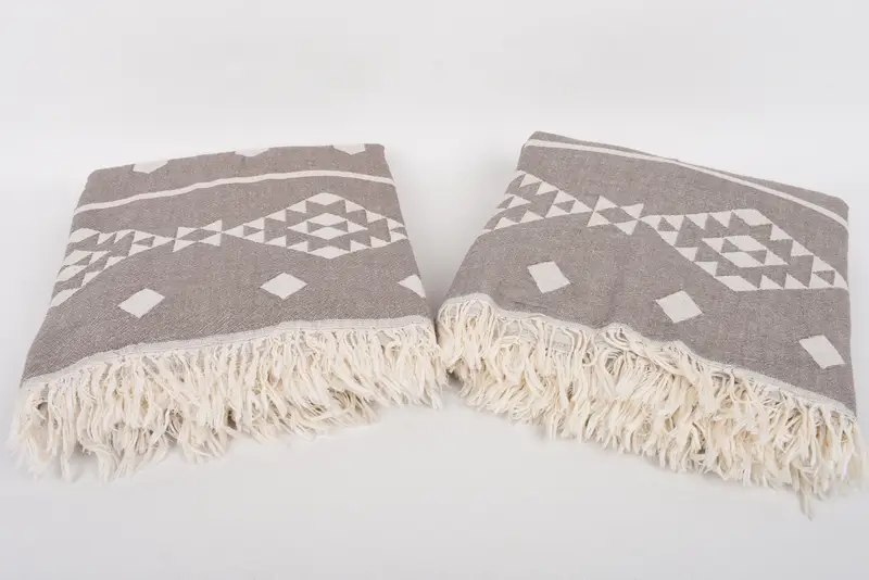 Throw Blanket Couch, Turkish Bedcover, Bachelorette Gifts, 70x60 Cotton Geometric Towel, Custom Wedding Gifts, Bachelorette Party Gifts Bridesmaids - 7