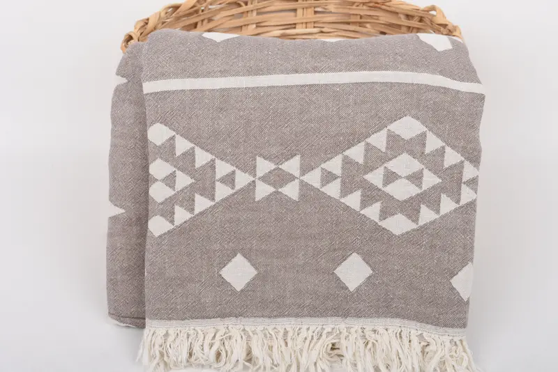 Throw Blanket Couch, Turkish Bedcover, Bachelorette Gifts, 70x60 Cotton Geometric Towel, Custom Wedding Gifts, Bachelorette Party Gifts Bridesmaids - 6