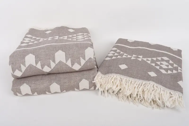 Throw Blanket Couch, Turkish Bedcover, Bachelorette Gifts, 70x60 Cotton Geometric Towel, Custom Wedding Gifts, Bachelorette Party Gifts Bridesmaids - 8