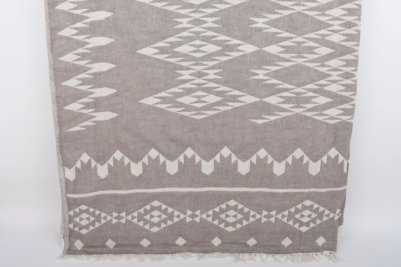 Throw Blanket Couch, Turkish Bedcover, Bachelorette Gifts, 70x60 Cotton Geometric Towel, Custom Wedding Gifts, Bachelorette Party Gifts Bridesmaids - 1