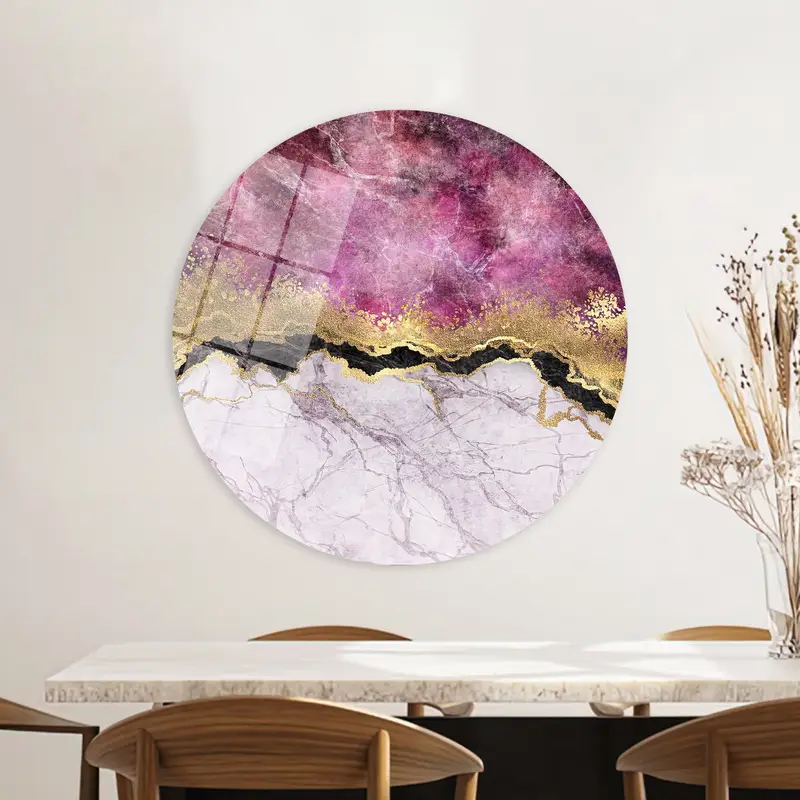 Elegant Printed Canvas: Pink Marble Luxury Contemporary Art