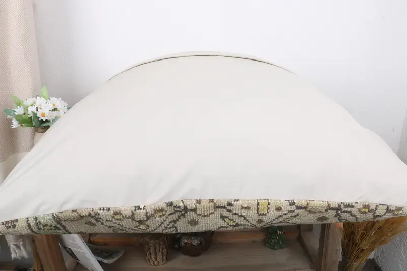 Cushion, 28x28 Beige Pillow, Accent Throw Cushion, Bolster Pillow Case, Vintage Pillow, Interior Designer Pillow, Boho Pillow - 7