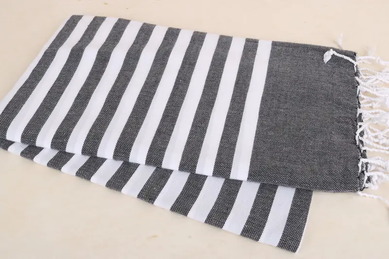 70x40 Cotton Striped Towel, Beach Theme Wedding Gift, Hammam towel, Cotton towel, Turkish Towel Monogram, Employee Gifts, Lightweight towel - 8