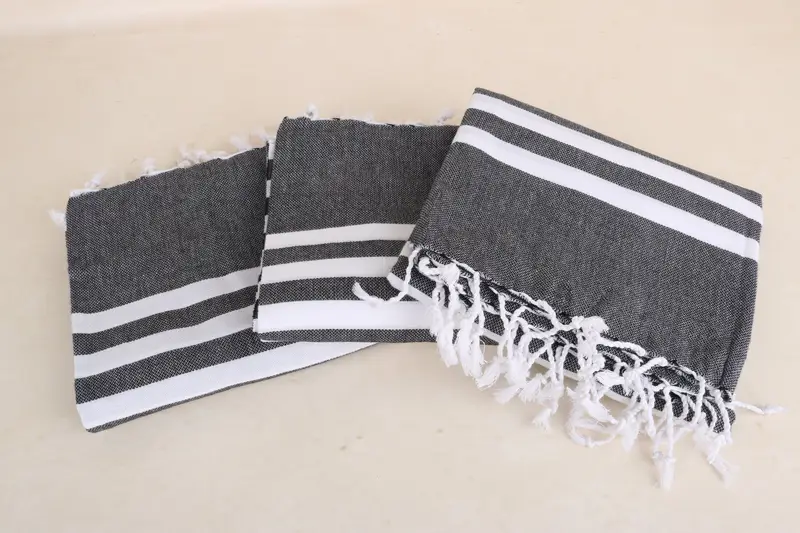 70x40 Cotton Striped Towel, Beach Theme Wedding Gift, Hammam towel, Cotton towel, Turkish Towel Monogram, Employee Gifts, Lightweight towel - 3