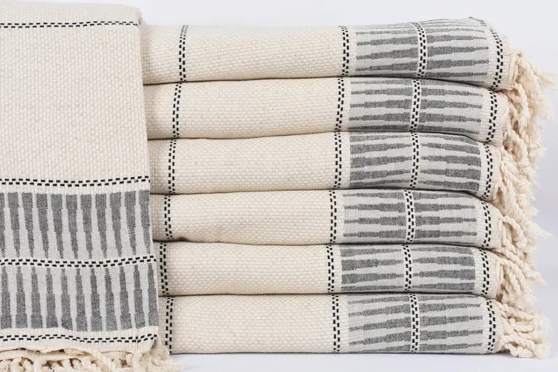 Turkish Beach Blanket, Turkish Blanket, Personalized Blanket, Christmas Favors, Aesthetic Blanket, 104x96 Cotton Striped Towel, Custom Wedding Gifts