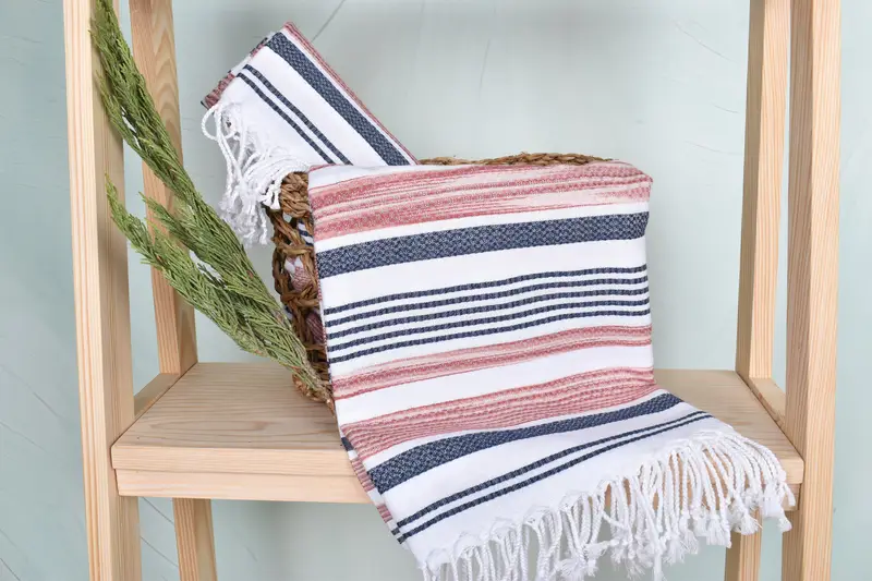 Best Wedding Gift, Monogram Turkish Towel, Custom Wedding Gifts, Bachelorette Favors Beach, Turkish towel, Home Gift, 70x40 Cotton Striped Towel - 4