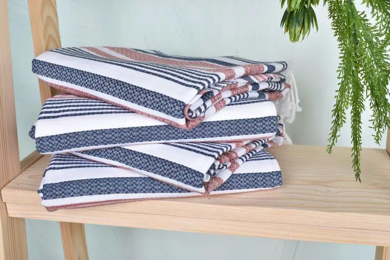 Best Wedding Gift, Monogram Turkish Towel, Custom Wedding Gifts, Bachelorette Favors Beach, Turkish towel, Home Gift, 70x40 Cotton Striped Towel - 7
