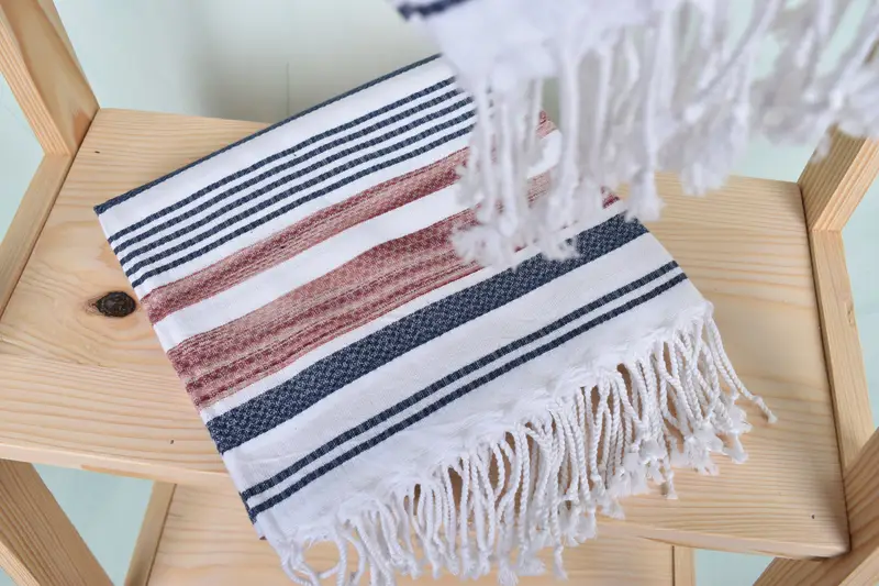 Best Wedding Gift, Monogram Turkish Towel, Custom Wedding Gifts, Bachelorette Favors Beach, Turkish towel, Home Gift, 70x40 Cotton Striped Towel - 5