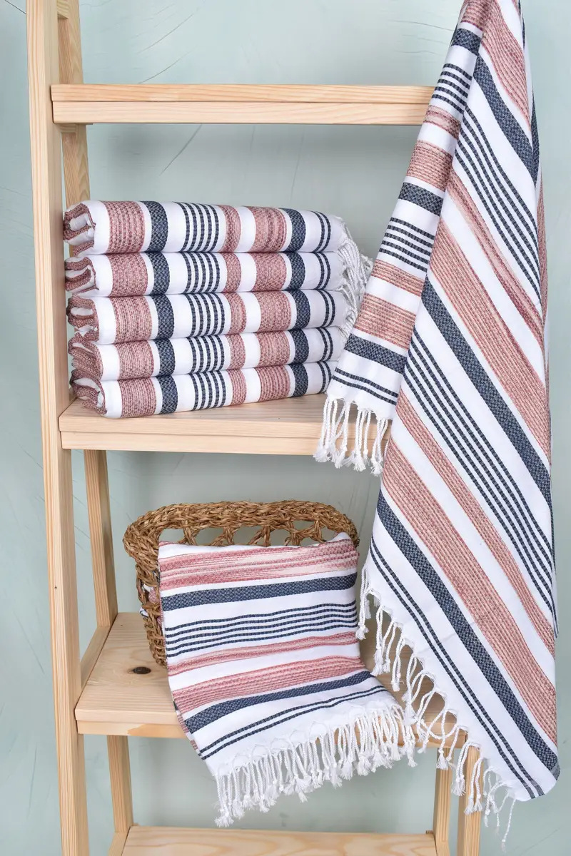 Best Wedding Gift, Monogram Turkish Towel, Custom Wedding Gifts, Bachelorette Favors Beach, Turkish towel, Home Gift, 70x40 Cotton Striped Towel - 3