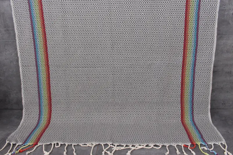 Monogrammed Turkish Beach Towel Dark Gray, 40x71 Inches