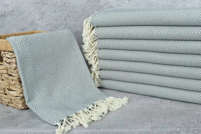 Custom Towel, 70x40 Cotton Chevron Towel, Summer Towel, Organic Beach Towel, Lightweight towel, Holiday Towel, Home Decor Gifts, Home Decor Towel - 3