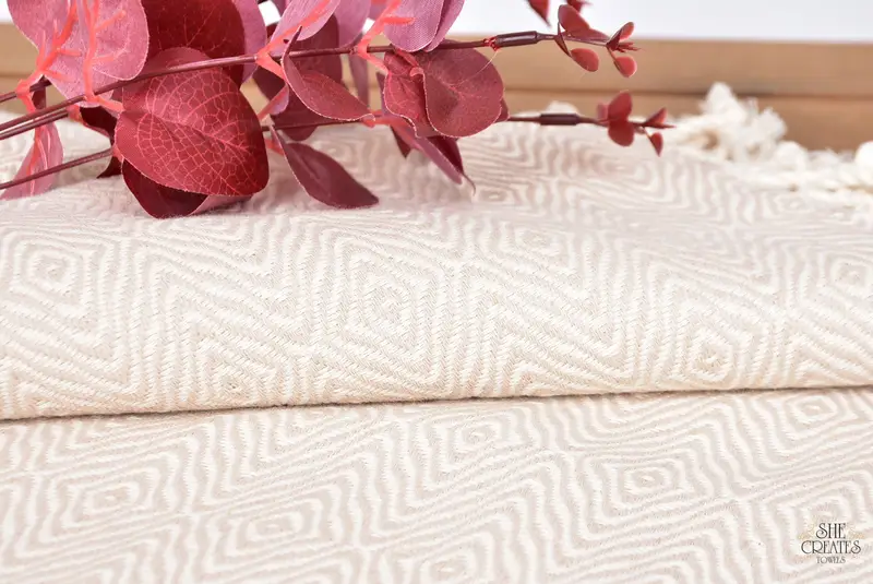 Spa-Geschenktuch, 70x40 Baumwoll Zickzack Diamanttuch, Sommergeschenk, Hausgeschenk, sandfreies Handtuch, türkisches Badetuch, umweltfreundliches türkisches Peshtemaltuch - 6
