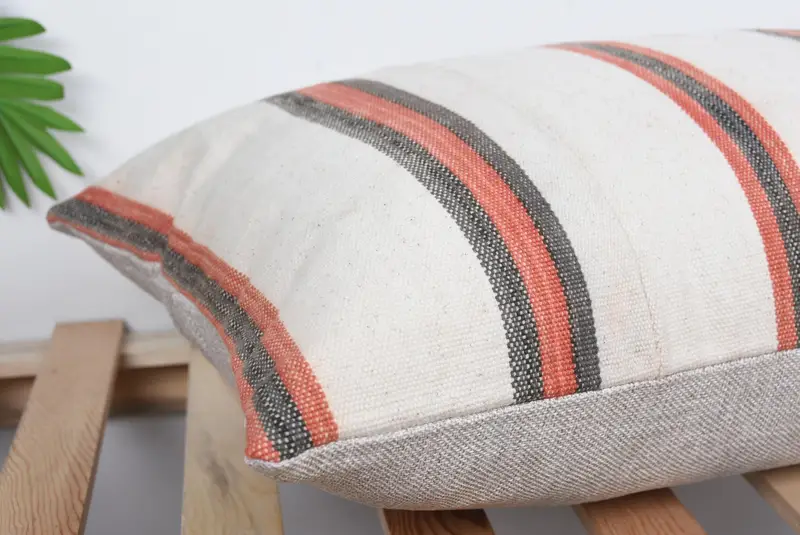 16x24 Beige Pillow Case, Cushion, Kilim Cushion Sham, Vintage Kilim Pillow, Ethnic Throw Pillow, Vintage Pillow, Aesthetic Cushion - 6