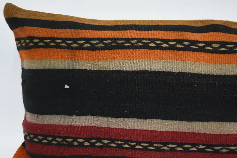 Pillow Sham, Wholesale Cushion, Antique Pillows, Ethnical Kilim Rug Pillow, Gift Pillow, 16x48 Brown Cushion Case, Bolster Pillow - 2