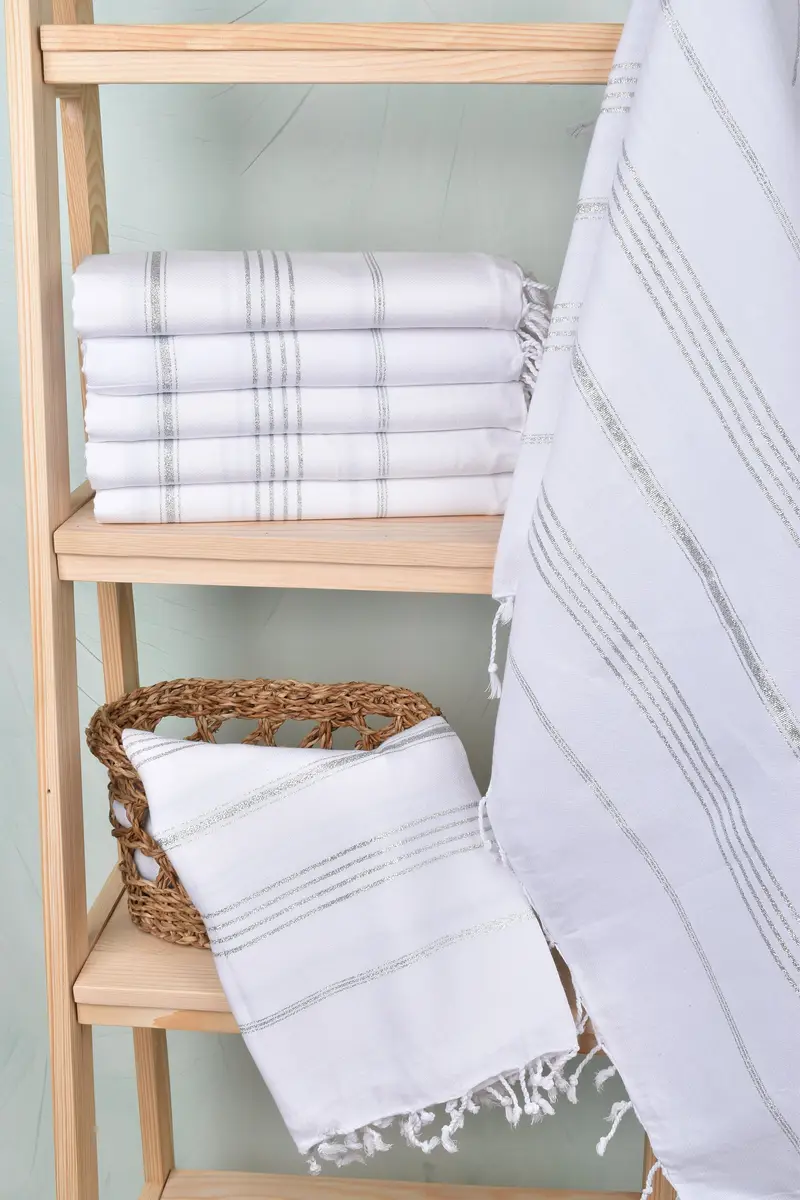 Monogrammed Beach Towel, Turkish Towel Bulk, Bridal Shower Gifts, Bachelorette Party Favors, Summer Gift, 70x40 Cotton Striped Towel, Yoga Towel - 3