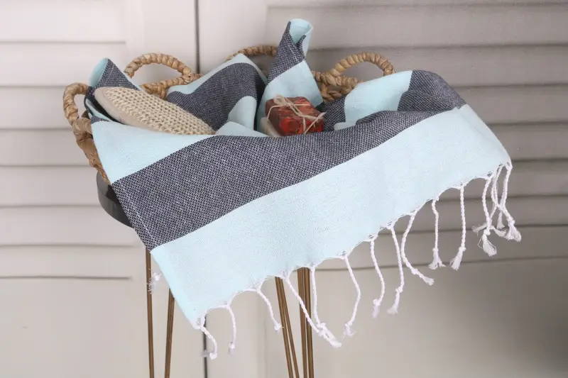 Home Decor Gifts, Bachelor Gift, Bathroom Towels, 40x18 Cotton Striped Towel, Bridesmaid Gifts, Bachelorette Towel, Kitchen Towel, Gift For Her - 2