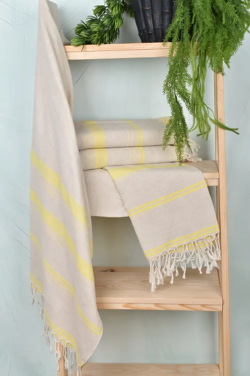 Peshtemal Towel, Custom Wedding Gift, Turkish Towel Bulk, Wedding Gifts Towel, Gift Towel, Embroidered Beach Towel, 80x36 Cotton Striped Towel - 6