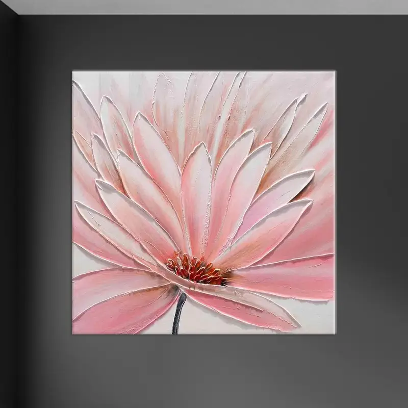 エレガントなピンクの抽象的な高級キャンバス プリント - モダン アート