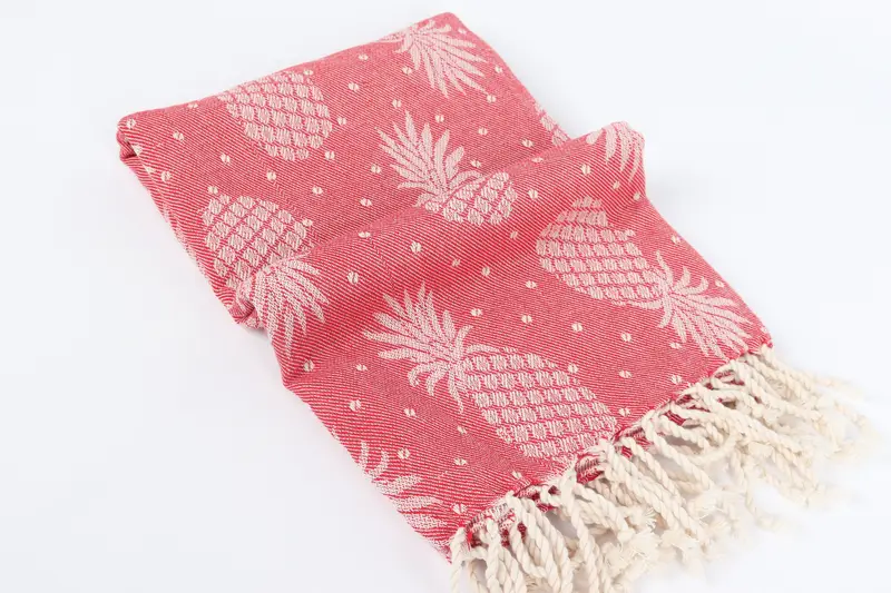 Personalized Gift, Holiday Towel, Customized Towels, Summer Gift, Oversized Beach Towel, Wedding Gift, 80x40 Cotton Pineapple Design Towel - 7