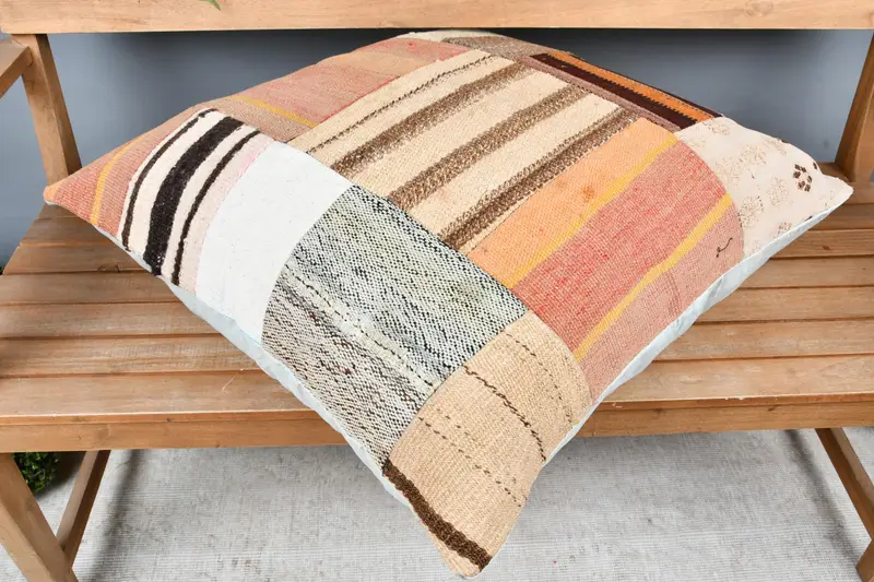 Pillow Sham, 28x28 Red Pillow Sham, Ethnic Cushion Cover, Tapestry Pillow Sham, Turkish Kilim Pillow, Vintage Kilim Throw Pillow, Pillow for Couch - 2