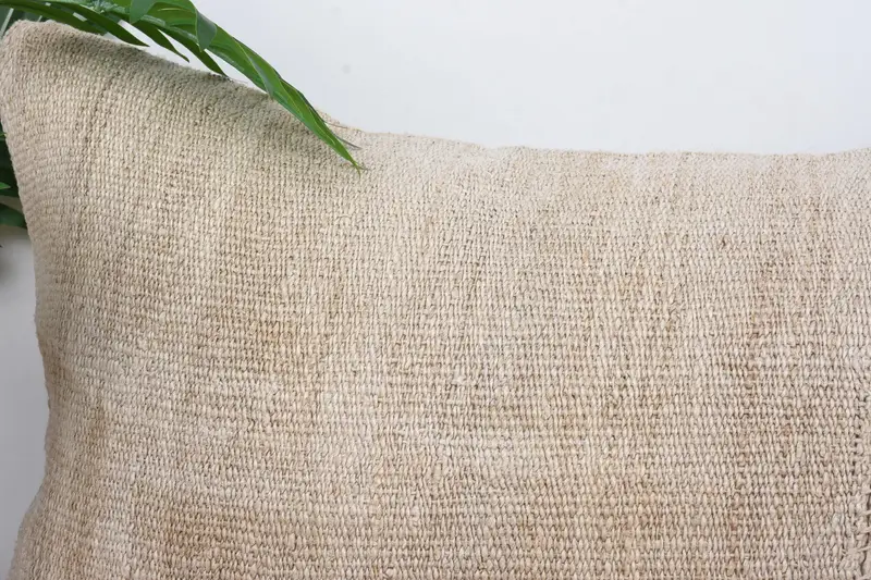 Antique Pillows, Seat Cushion, 16x24 Beige Cushion Cover, Handmade Kilim Cushion, Boho Pillow Sham Cover, Retro Throw Pillow Cover, Pillow Case - 2