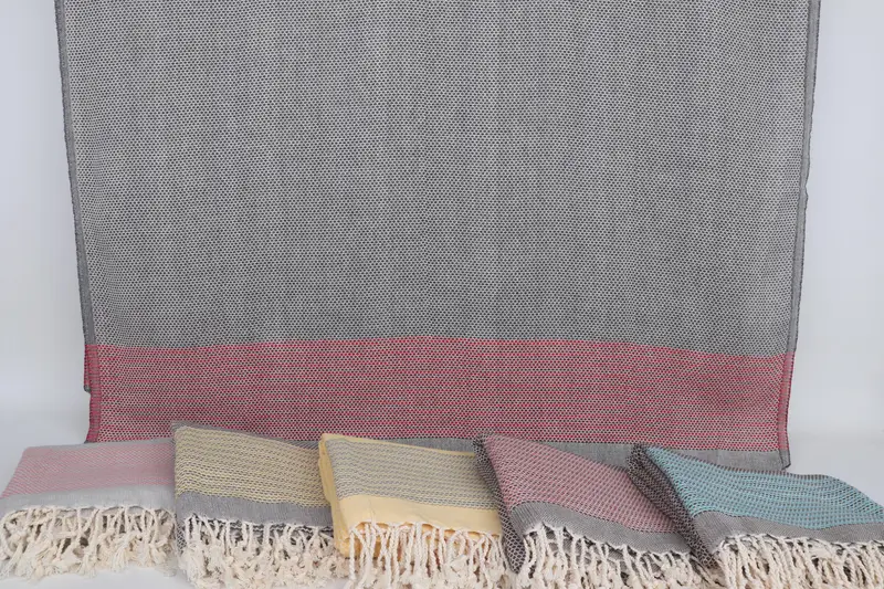 70x40 Cotton Geometric Towel, Wedding Gift, Personalized Towel, Turkish fouta towel for outdoor use, Monogram Beach Towel, Valentines Gift - 7