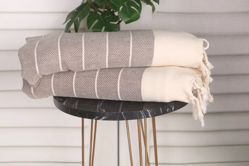 Monogram Kitchen Towel, Unique Gift, Monogrammed Hand Towel, 36x16 Cotton Striped Towel, Bachelorette Party Decorations, Turkish Towel Hand Towel - 3