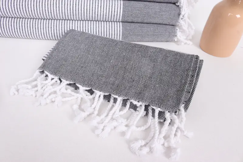 Custom Name Towel, Personalized Hand Towel, Monogrammed Hand Towel, Personalized Gift, 40x18 Cotton Striped Towel, Valentines Day Gift Idea - 4