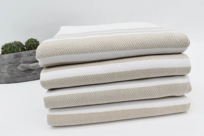 Handwoven Turkish Towel, Wedding Towel, Personalized Gifts, Baby Boy Gift, Gift For Her, Custom Gift, Yoga Towel, 70x40 Cotton Herringbone Towel - 7